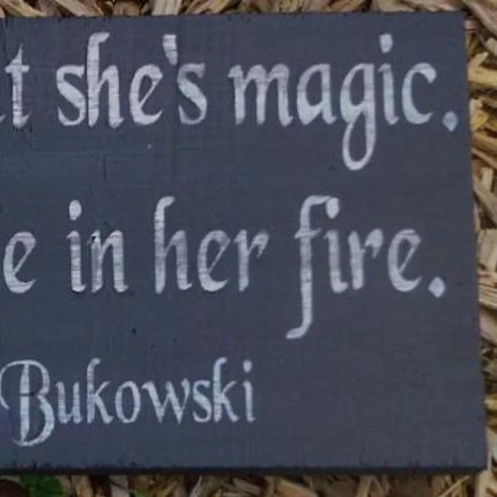 Witches sign She's mad but magic no lie in her fire witchcraft Halloween decor